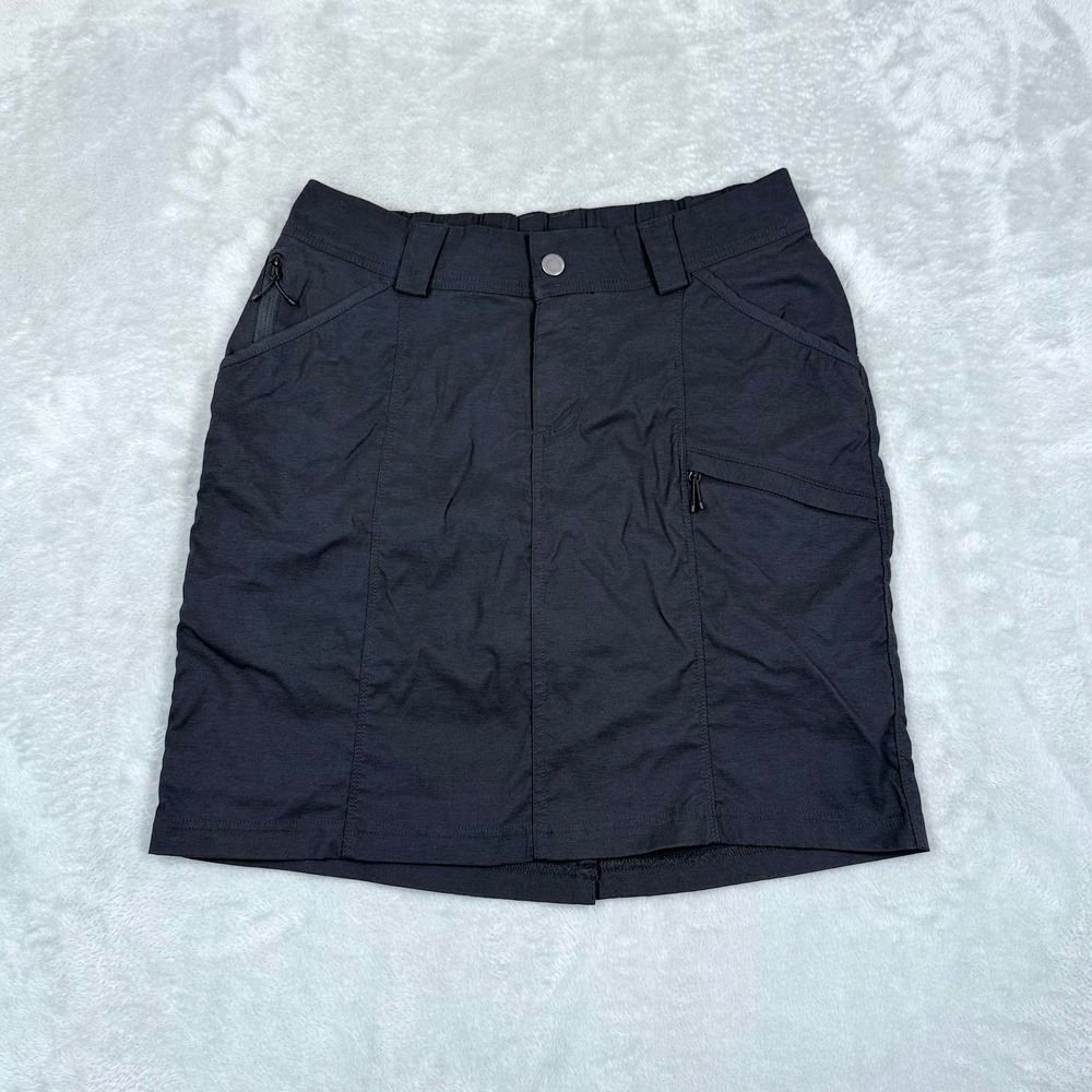 Duluth Trading Dry on the Fly Flex Skort Womens 8 Black Tech Hiking Nylon 46712